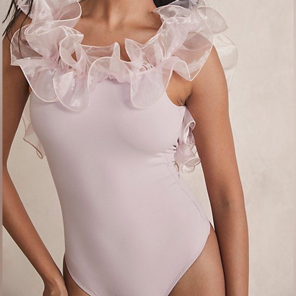 NWT Free People Haute Wired Tulle Bodysuit
